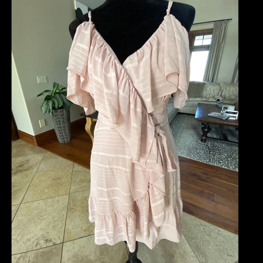 NWT light pink wrap dress